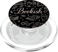 Bookish Preppy Doodle Reading Cozy Vibes Woman PopSockets PopGrip para MagSafe