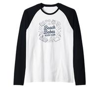 Bookish Reading Beach Babes Club de Lectura Camiseta Manga Raglan