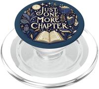 Bookish Reading Book Lover Navy Blue Just One More Chapter PopSockets PopGrip para MagSafe