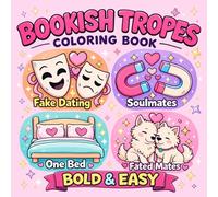 Bookish Tropes Coloring Book| Bold & Easy Romance Coloring Pages| Gift For Book Lovers