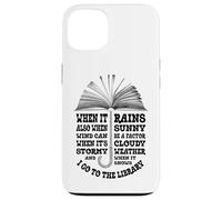 Bookish Umbrella Book Lover Biblioteca Tiempo Bibliotecario Libros Carcasa para iPhone 13