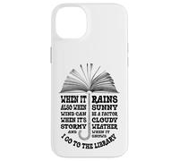 Bookish Umbrella Book Lover Biblioteca Tiempo Bibliotecario Libros Carcasa para iPhone 14 Plus