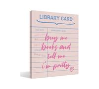 Bookish Wall-Art Decor Library Buy Me Books And Tell Me I Am Pretty Trendy Vintage Canvas Print For Reading Nook Book Club Dorm