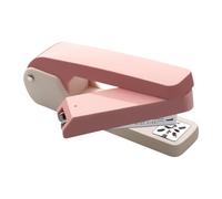 Booklet Stapler, Portable Desktop Rotatable Stapler, 50 Pages Binding, Metal and ABS Construction, Compact Size, for Student or Office Use, 3.74 inches Black, Light Blue, Pink