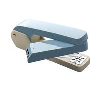 Booklet Stapler, Portable Desktop Rotatable Stapler, 50 Pages Binding, Metal and ABS Construction, Compact Size, for Student or Office Use, 3.74 inches Black, Light Blue, Pink