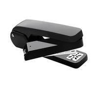 Booklet Stapler, Portable Desktop Rotatable Stapler, 50 Pages Binding, Metal and ABS Construction, Compact Size, for Student or Office Use, 3.74 inches Black, Light Blue, Pink