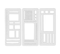 Bookmark Metal Journal Stencil for Planning - Scrapbook Templates Reusable for Lines, Habit Tracker, Dot Journals Stencil for Markers Highlighters Gel Pens Pencils Planners Creative Journalers