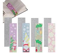 Bookmark Mold - 4 Pieces Silicone Christmas Bookmark Art Molds Non-Stick Craft Supplies for Holiday Birthday Study Room Living Room Window Door Shelf Library Office Classroom, Clear, DIY Crafting