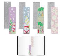 Bookmark Mold Set - 4 Pieces Silicone for Christmas Holiday Crafting | Flexible Non Stick Material, Detailed Art Mold Designs, Creative DIY Bookmarks for Study Room Library Office Classroom Use