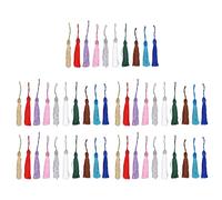 Bookmark Tassels Mini Tassels Premium Polyester Soft Durable Bright Rich Colors for DIY Craft Projects Bookmarks Gift Decorations 50Pcs Multi Color 5.12in