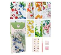 Bookmarks for Reading, Watercolor Page Markers, Aesthetic Book Accessories, Decorative Paper Design, Student Teacher Gift Use, 17.8x9.5x1.2cm/7.01x3.74x0.47 Inches, 10pcs