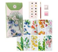 Bookmarks for Reading Women, Aesthetic Paper Book Marks, 10-Piece Watercolor Painted Set for Students Teachers, Decorative Page Markers School Work or Book Lovers' Gift, Fruit