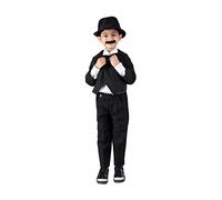 BookMyDisfraz de Charlie Chaplin famoso personaje de dibujos animados para niños | Sin palo 7-8 años