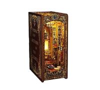 Booknook Bookshelf Insertar Rompecabezas de madera libro construcción Set de construcción de iglesia para adultos niños miniatura Booknook Kits para adultos Iglesia infantil