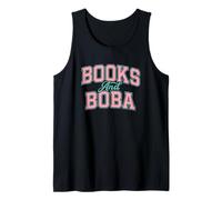 Books and Boba Design Cozy Reading Aesthetic Book Lover Boba Camiseta sin Mangas