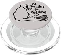 Books and Cats Gato Leyendo I'D Rather Be Reading Cat PopSockets PopGrip para MagSafe