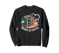 Books and Coffee Book Lover Bookish Green Book Theme Reading Sudadera