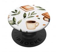 Books and Coffee Book Lover Reading Bookish Fall Book Themed PopSockets PopGrip Adhesivo
