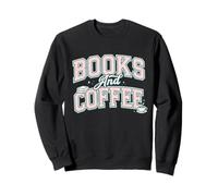 Books and Coffee Cozy Reader Typography Pastel Design Sudadera