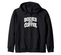 Books and Coffee Cozy Reader Typography Pastel Design Sudadera con Capucha