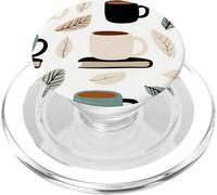 Books and Coffee Mug Book Lover Reading Fall Leaves Bookish PopSockets PopGrip para MagSafe