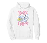 Books and Coffee Reading Lover Bookish Cafe Aesthetic Sudadera con Capucha