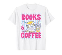 Books and Iced Coffee Bookish Book Lover Reader Bookworm Camiseta