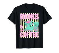 Books and Iced Coffee Bookish Book Lover Reader Bookworm Camiseta