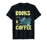 Books and Iced Coffee Bookish Book Lover Reader Bookworm Camiseta