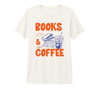 Books and Iced Coffee Bookish Book Lover Reader Bookworm Camiseta Premium