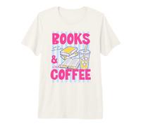 Books and Iced Coffee Bookish Book Lover Reader Bookworm Camiseta Premium