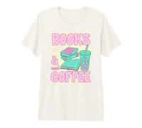 Books and Iced Coffee Bookish Book Lover Reader Bookworm Camiseta Premium