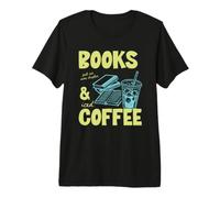 Books and Iced Coffee Bookish Book Lover Reader Bookworm Camiseta Premium