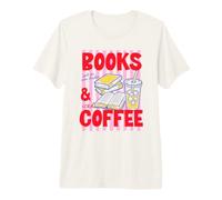 Books and Iced Coffee Bookish Book Lover Reader Bookworm Camiseta Premium