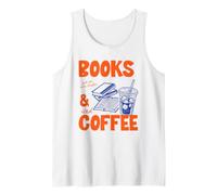 Books and Iced Coffee Bookish Book Lover Reader Bookworm Camiseta sin Mangas