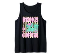 Books and Iced Coffee Bookish Book Lover Reader Bookworm Camiseta sin Mangas