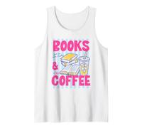 Books and Iced Coffee Bookish Book Lover Reader Bookworm Camiseta sin Mangas