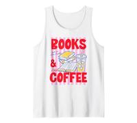 Books and Iced Coffee Bookish Book Lover Reader Bookworm Camiseta sin Mangas