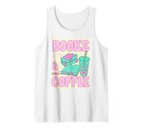 Books and Iced Coffee Bookish Book Lover Reader Bookworm Camiseta sin Mangas