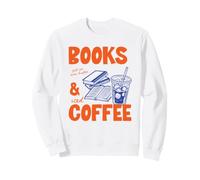 Books and Iced Coffee Bookish Book Lover Reader Bookworm Sudadera