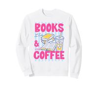 Books and Iced Coffee Bookish Book Lover Reader Bookworm Sudadera