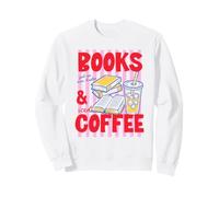 Books and Iced Coffee Bookish Book Lover Reader Bookworm Sudadera