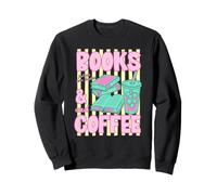 Books and Iced Coffee Bookish Book Lover Reader Bookworm Sudadera