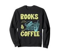 Books and Iced Coffee Bookish Book Lover Reader Bookworm Sudadera