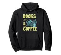 Books and Iced Coffee Bookish Book Lover Reader Bookworm Sudadera con Capucha