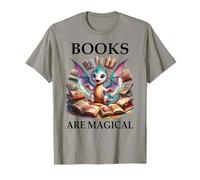 Books Are Magical Dragon Book Lover Read Books Happy Dragons Camiseta
