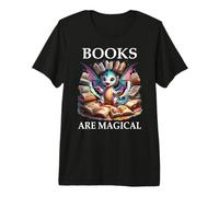 Books Are Magical Dragon Book Lover Read Books Happy Dragons Camiseta Premium