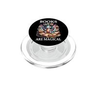 Books Are Magical Dragon Book Lover Read Books Happy Dragons PopSockets PopGrip para MagSafe
