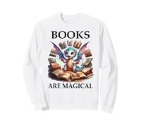 Books Are Magical Dragon Book Lover Read Books Happy Dragons Sudadera