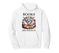 Books Are Magical Dragon Book Lover Read Books Happy Dragons Sudadera con Capucha